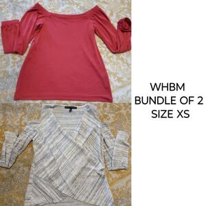 Bundle Lot of 2 Long Sleeve Off Shoulder & Cold Shoulder Tops XS